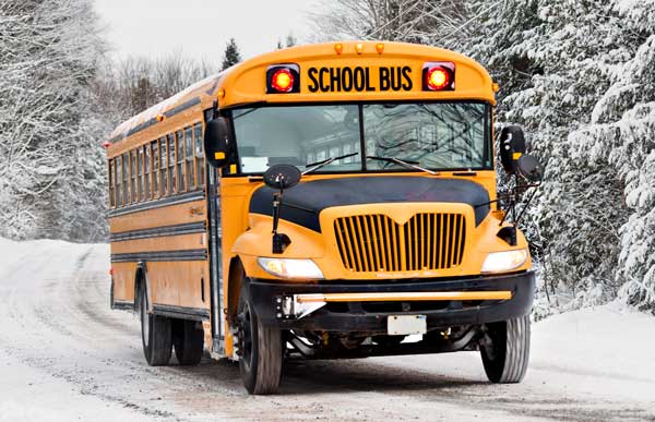 School Bus in Winter