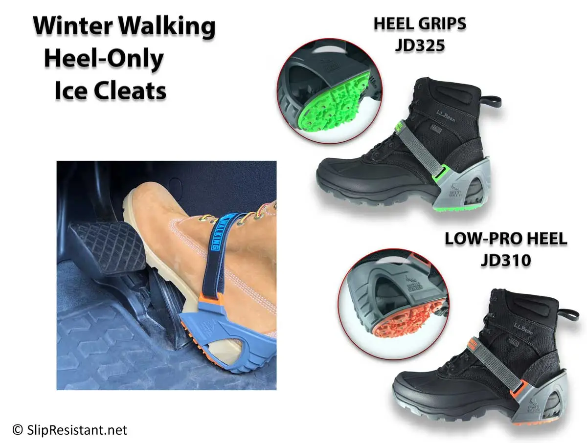 Winter Walking Heel Ice Cleats | SlipResistant.net