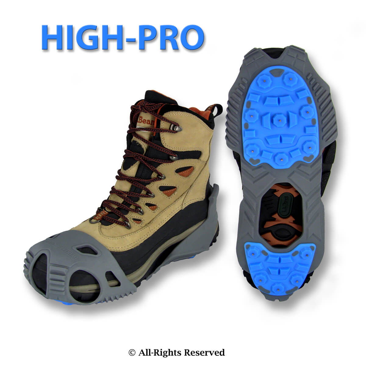 Winter Walking HIGH-PRO Ice Cleats for Shoes and Boots