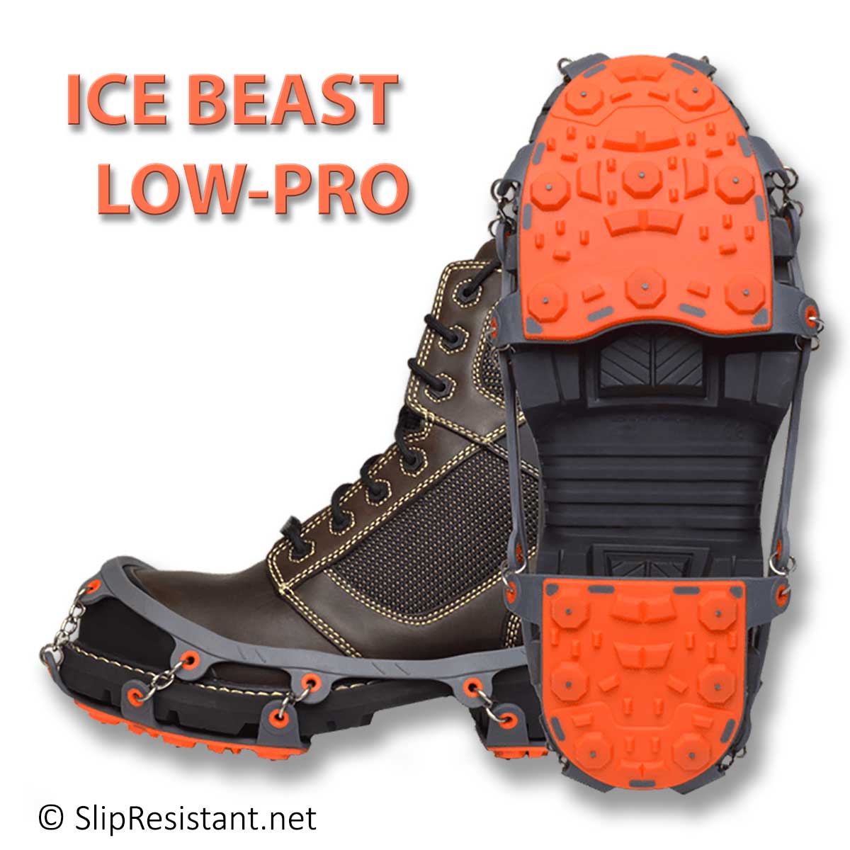 Winter Walking ICE BEAST LOW-PRO Ice Cleats for Boots