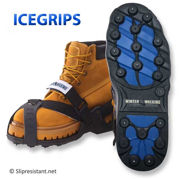 Winter Walking ICEGRIPS Ice Cleats for Shoveling Snow