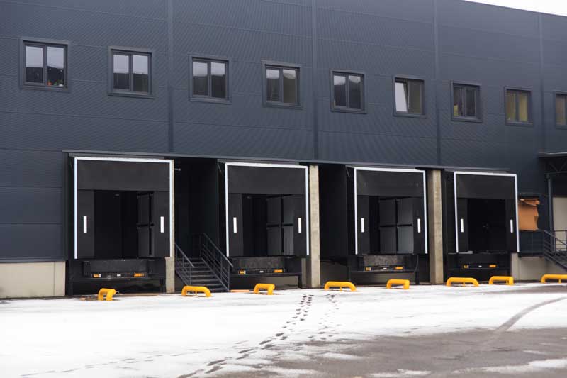 Warehouse Loading Docks in Winter