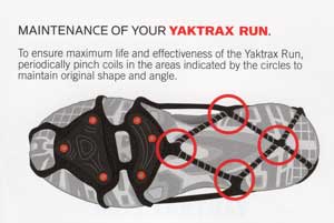 Yaktrax Run Maintenance