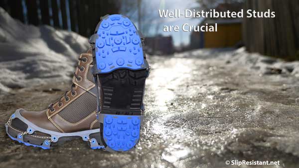 ICE BEAST™ HIGH-PRO Ice Cleats Well-Distributed Studs