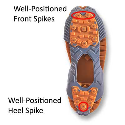 LOW-PRO® Ice Cleats Heel and Toe Spikes