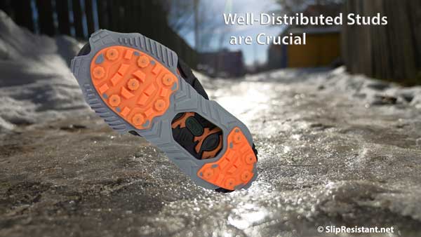 LOW-PRO® Ice Cleats Well-Distributed Studs